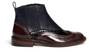 Nobrand 'Egim' leather brogue Chelsea ankle boots