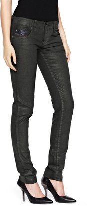 Diesel Grupee Leather-Look Jeans
