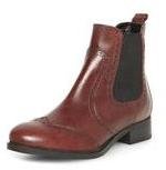 Dorothy Perkins Womens Leighton Oxblood leather chelsea boot- Oxblood