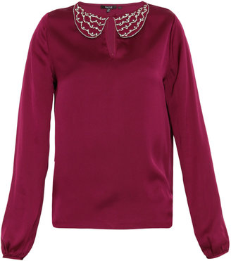 Raoul Embellished Collar LS Blouse