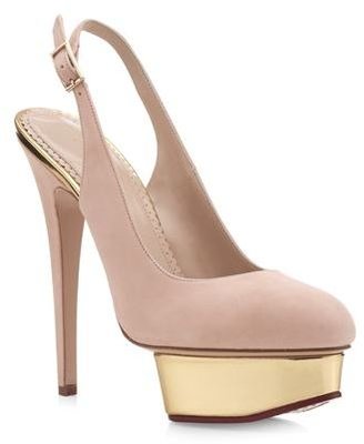 Charlotte Olympia Dolly Suede Slingback
