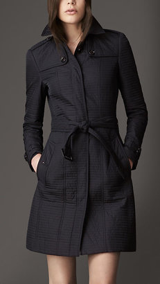 Burberry Long Ribbed Trench Coat