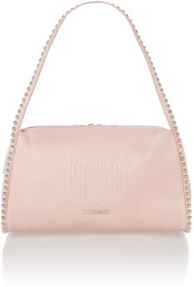 Love Moschino Pale pink medium studded shoulder bag