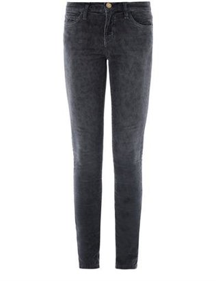Current/Elliott The ankle skinny mid-rise corduroy leopard jeans