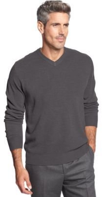 Tricots St. Raphael Solid Textured V-Neck Sweater