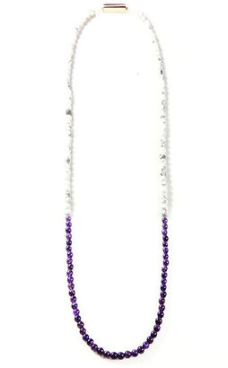 Domo Beads 50/50 Premium Necklace | White Howlite / Amethyst