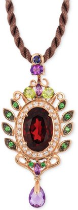 LeVian Crazy Collectionandreg; Garnet (5-1/3 ct. t.w) and Multi-Stone (1-3/4) Pendant in 14k Rose Gold