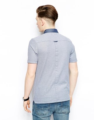 Fred Perry Polo Shirt in Tonic with Contrast Pocket