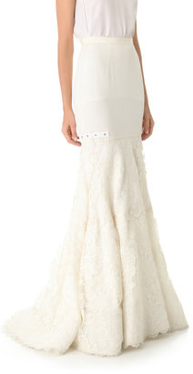 Reem Acra Lace Me Up Skirt
