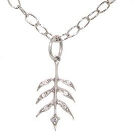 Cathy Waterman Small Feather Charm - Platinum
