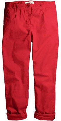 Ellos Cotton Twill Chino Trousers in 6 Colours, Length 82 cm- red- 6, red
