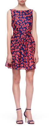 Thakoon Open-Back Flared-Skirt Dress