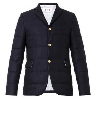Moncler GAMME BLEU Quilted wool-flannel blazer