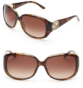 Gucci Crystal Logo Temple Sunglasses