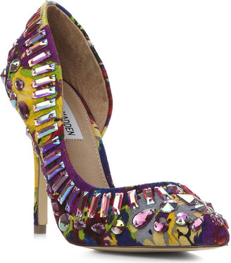 Steve Madden Galactik embellished semi d'orsay court shoes