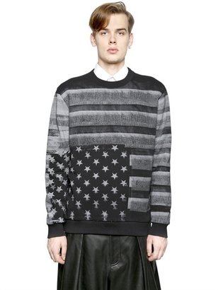 Givenchy Usa Flag Printed Cotton Sweatshirt