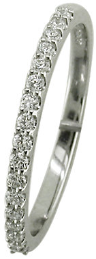 EWA Platinum 17 Diamond 0.20ct Half Eternity Ring, N