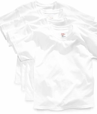 Hanes Platinum 4-Pack White Cotton Undershirts, Little Boys and Big Boys