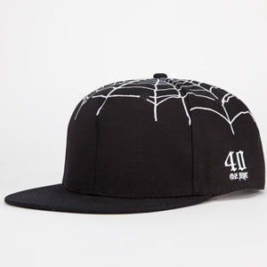 40OZ NYC Spiderweb Mens Snapback Hat