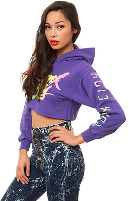 Forever Strung Electro Fade Logo Cropped Hoodie