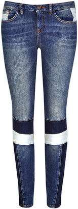 Marks and Spencer Chevron Knee Patch Skinny Denim Jeans