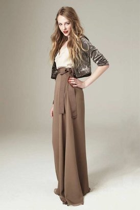 Paper Crown Twain Maxi Skirt in Pewter