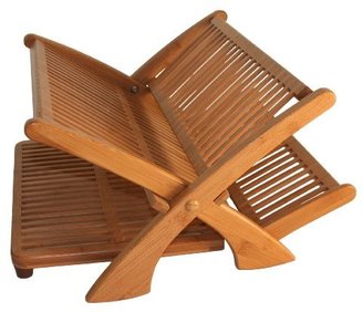 Totally Bamboo Collapsible Eco Dish Rack, Extra Large Capacity for Maximum Storage, Beautiful and Durable Bamboo, 19 1/2" by 18" by 9 1/2" high