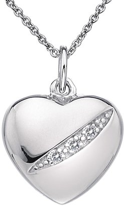 Hot Diamonds Shooting Star Sterling Silver and Diamond Heart Pendant