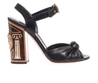 Dolce & Gabbana Inlaid wood leather sandals