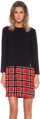 Marc by Marc Jacobs Toto Plaid Long Sleeve Dress