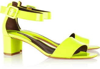 Bruno Magli Neon patent-leather sandals