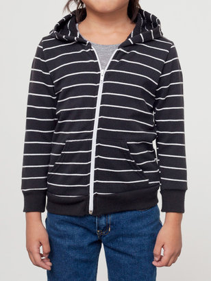 American Apparel Kids Striped Fleece Zip Hoodie