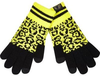 River Island Boys yellow leopard print gloves