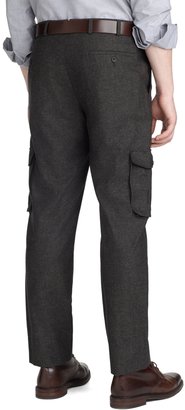 Brooks Brothers Milano Fit Plain-Front Donegal Tweed Trousers