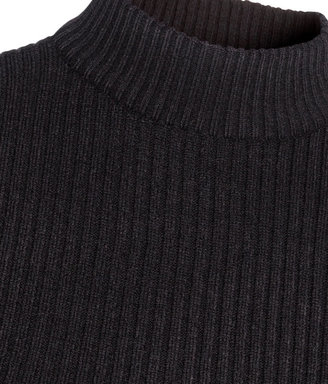 H&M Cropped Turtleneck Sweater - Black - Ladies