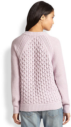 Rebecca Taylor Mixed Textured-Knit Sweater
