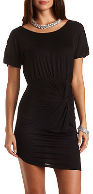 Charlotte Russe Asymmetrical Knotted Dolman Dress