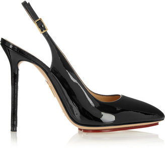 Charlotte Olympia Monroe patent-leather pumps
