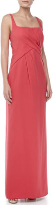 J. Mendel Sleeveless Bias-Front Silk Gown, Strawberry