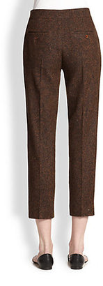 Max Mara Gambo Wool/Silk Tweed Cropped Pants