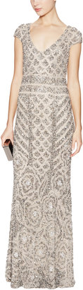 Theia Sequin Embellished Gown