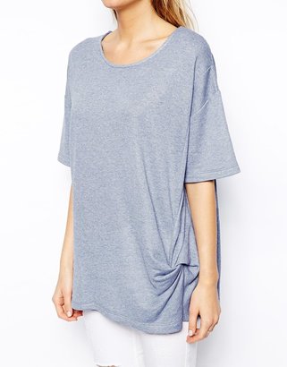 ASOS Tunic with Short Sleeves and Twist Front Detail