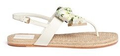 Nobrand 'Penny' floral print bow thong espadrille sandals