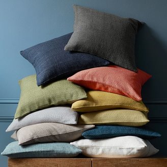 west elm Solid Silk Hand-Loomed Pillow Cover - Ginger