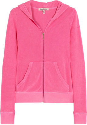 Juicy Couture Cotton-blend terry hooded top