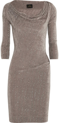 Vivienne Westwood Purity draped glittered stretch-jersey dress