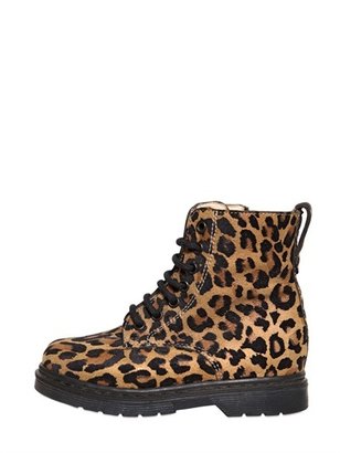 Pom D'Api Flocked Leopard Print Ankle Boots