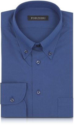 Forzieri Dark Blue Cotton Dress Men's Shirt