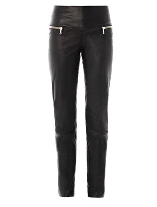 Les Chiffoniers Double zip leather trousers