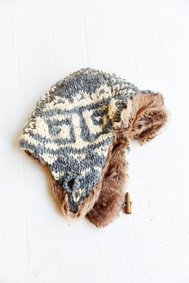 Urban Outfitters Ecote Fur + Intarsia Knit Trapper